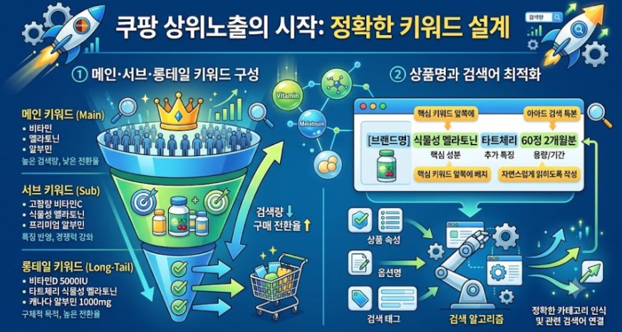 쿠팡 건기식 상위노출 가이드, 검색 순위 플러스 시키는 핵심 공략법